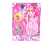 11.5-inch evening dress Barbie with hair dryer peach heart stick mirror combing beam