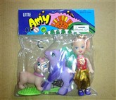 Kongshen 3-inch barbie + pony + dog and Accessories